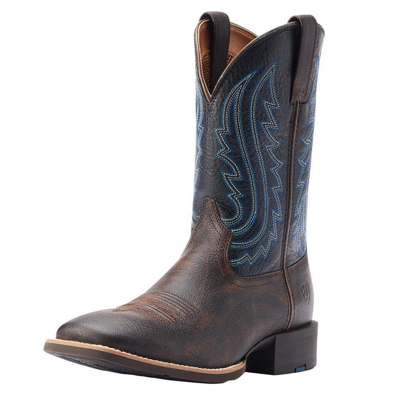 Mens Sport Big Country Tartuga Black Sqaure Toe Boot