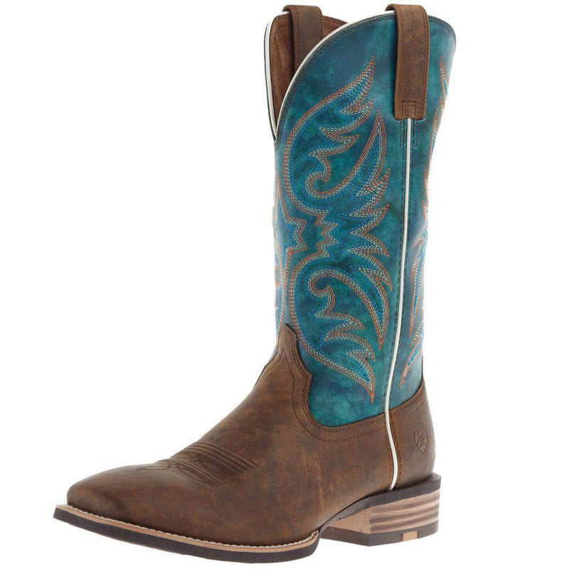 Men's Ricochet Aged Tan Mystic Teal Square Toe