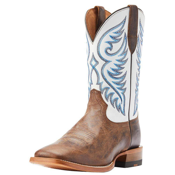 Ariat Men's Wiley Pecan Brown Coastal Cream Cowboy Boot