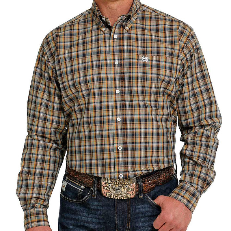 Men's Plaid Long Sleeve Button Down