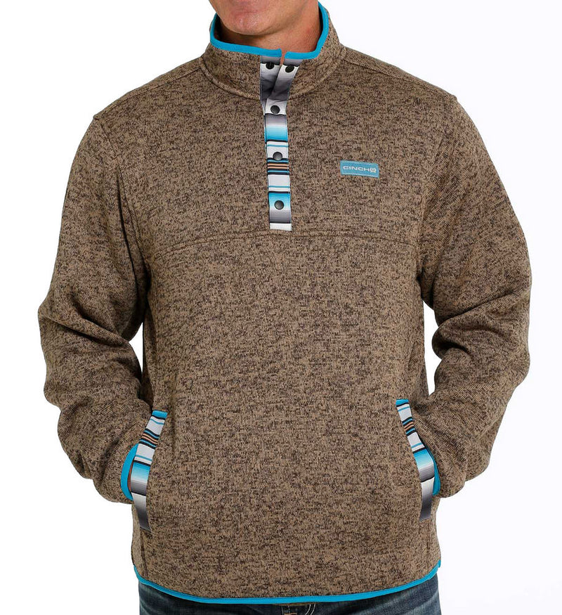 Men's Fleece Pullover Quarter Snap