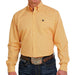 Men's Yellow Print Button-Down