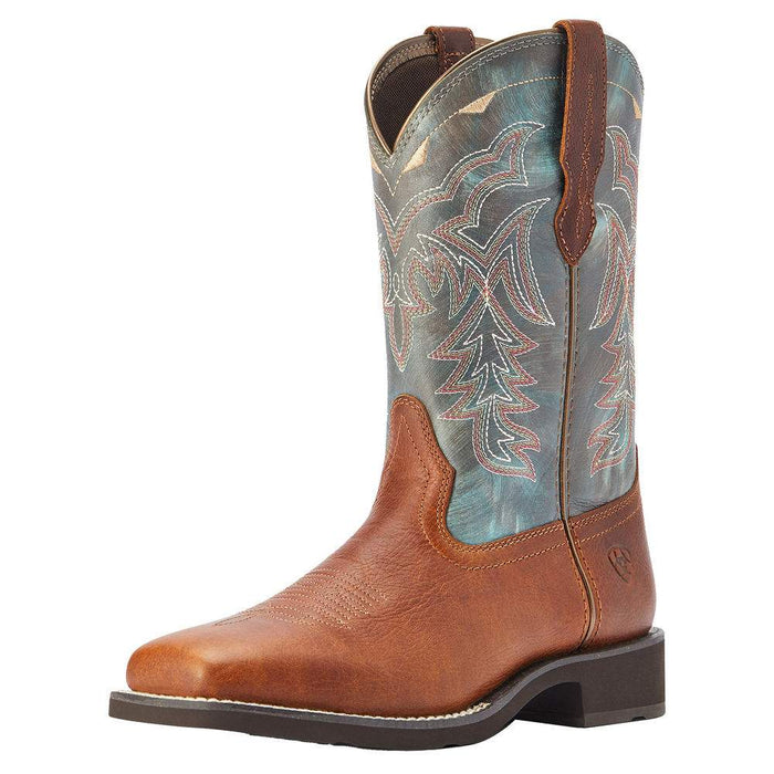 Women's Delilah Brown/Teal Boot