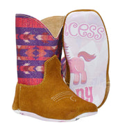 Infants Brown/Pink Mini Princess Boot