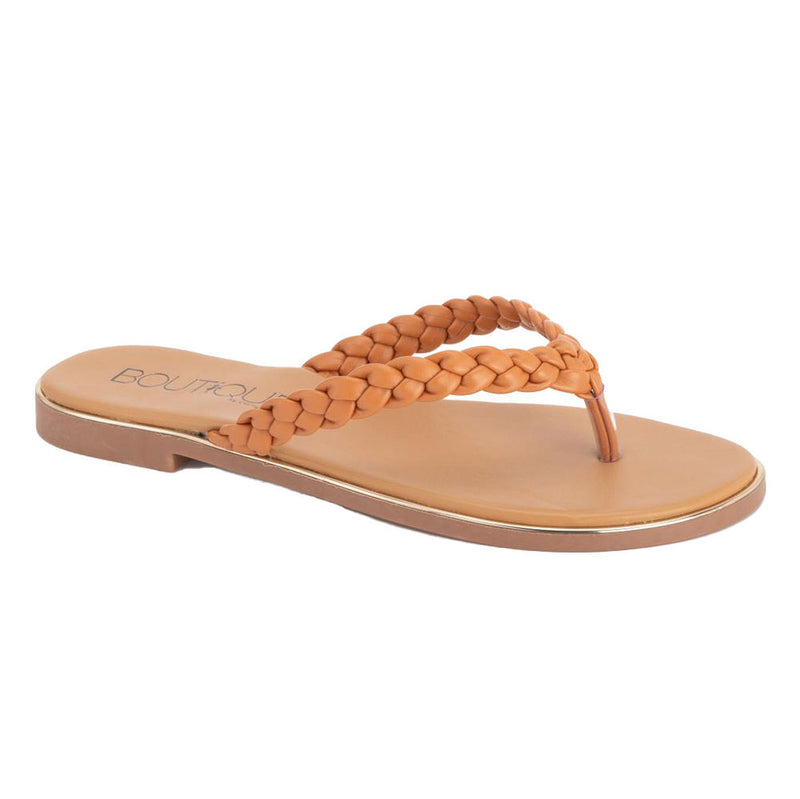 Women's Pigtail Cognac Sandal