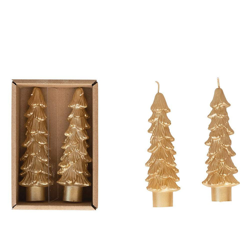 Gold Tree Taper Candles