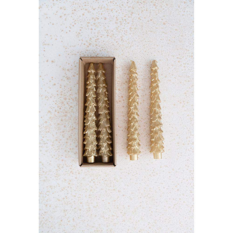 Gold Tree Taper Candles