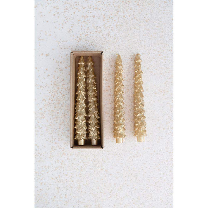 Gold Tree Taper Candles