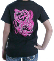 Girly Threads Women's Miracles Happen Black Tee