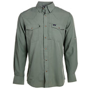 Men's Hedge Green Performance Long Sleeve Snap Shirt