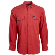 Men's Mineral Red Performance Long Sleeve Shirt