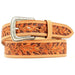 Men's Natural Autumn Tooled Tapered Belt