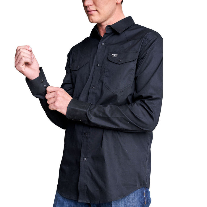 Men's Blackout Long Sleeve Snap Shirt