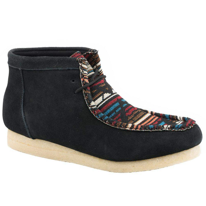 Roper Footwear Men s Black Aztec Suede GumSole Chukka