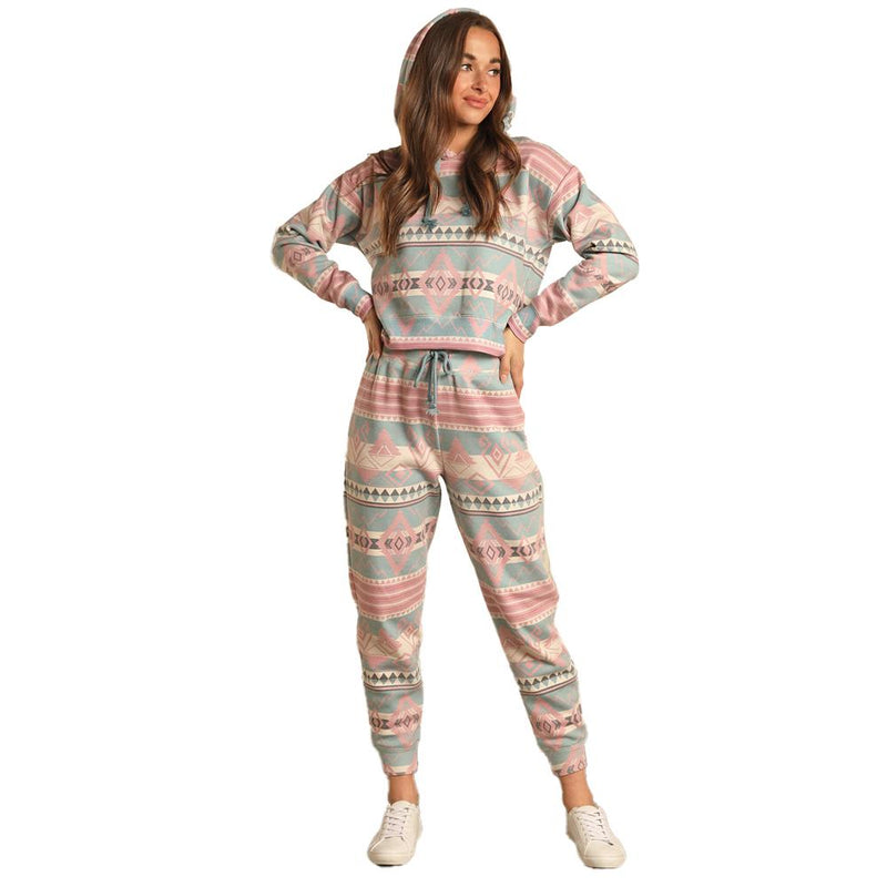 Powder Pink Aztec Pants