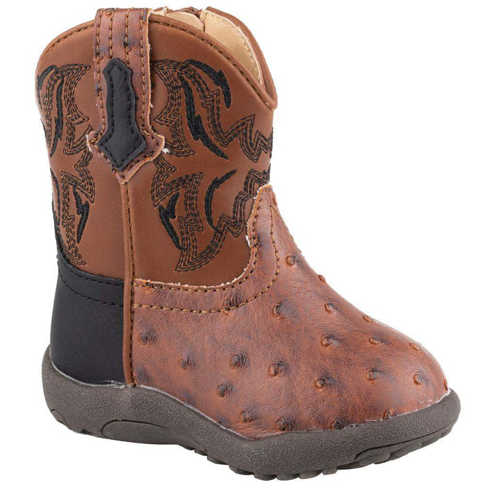 Roper Footwear Infant Dalton Ostrich Print Cowbaby