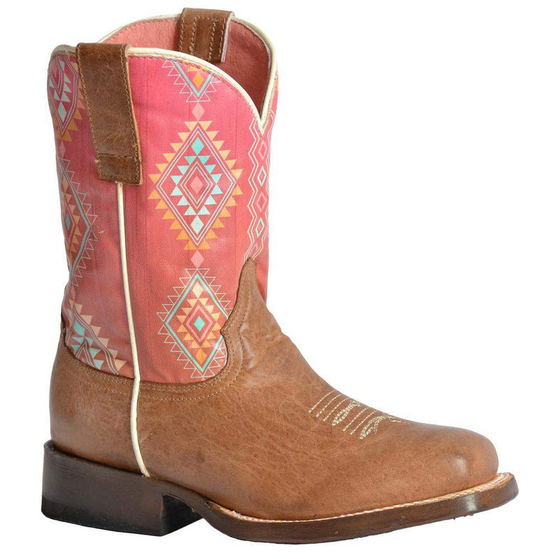 Roper Footwear Kids Dakota Tan Leather Boot
