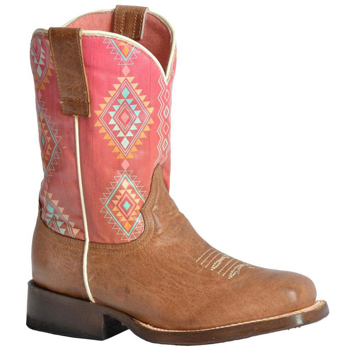 Roper Footwear Kids Dakota Tan Leather Boot