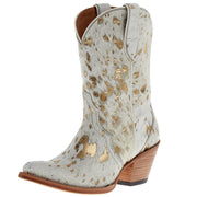 Women's Bandida White Metallic Hair On Bootie