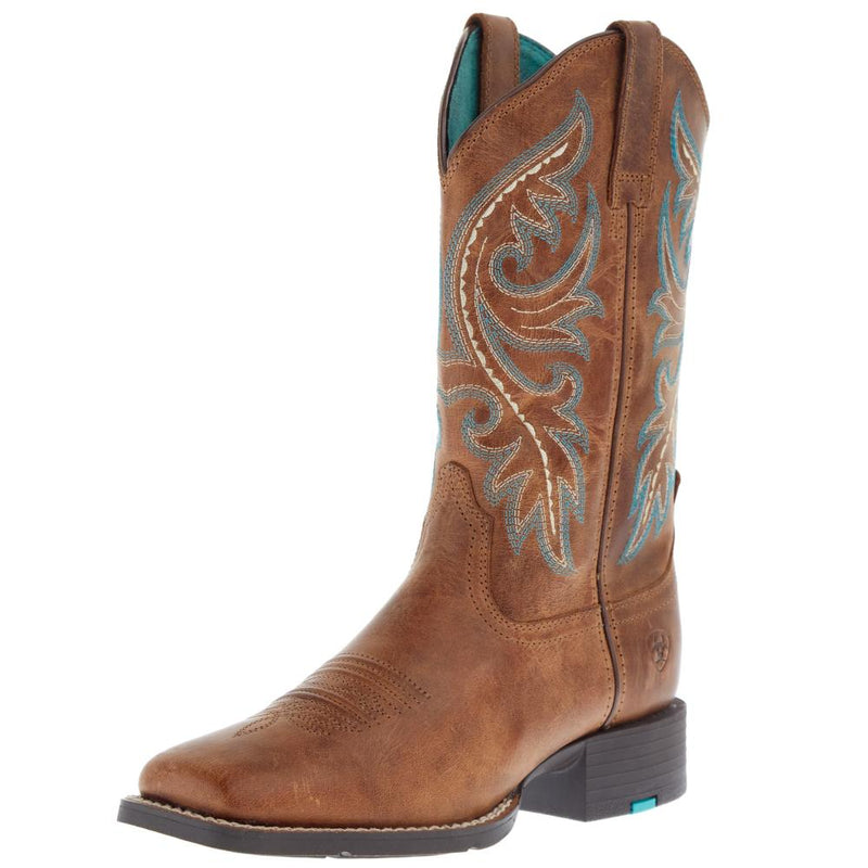 Women's Round Up Back Zip Desert Sand Western Boot
