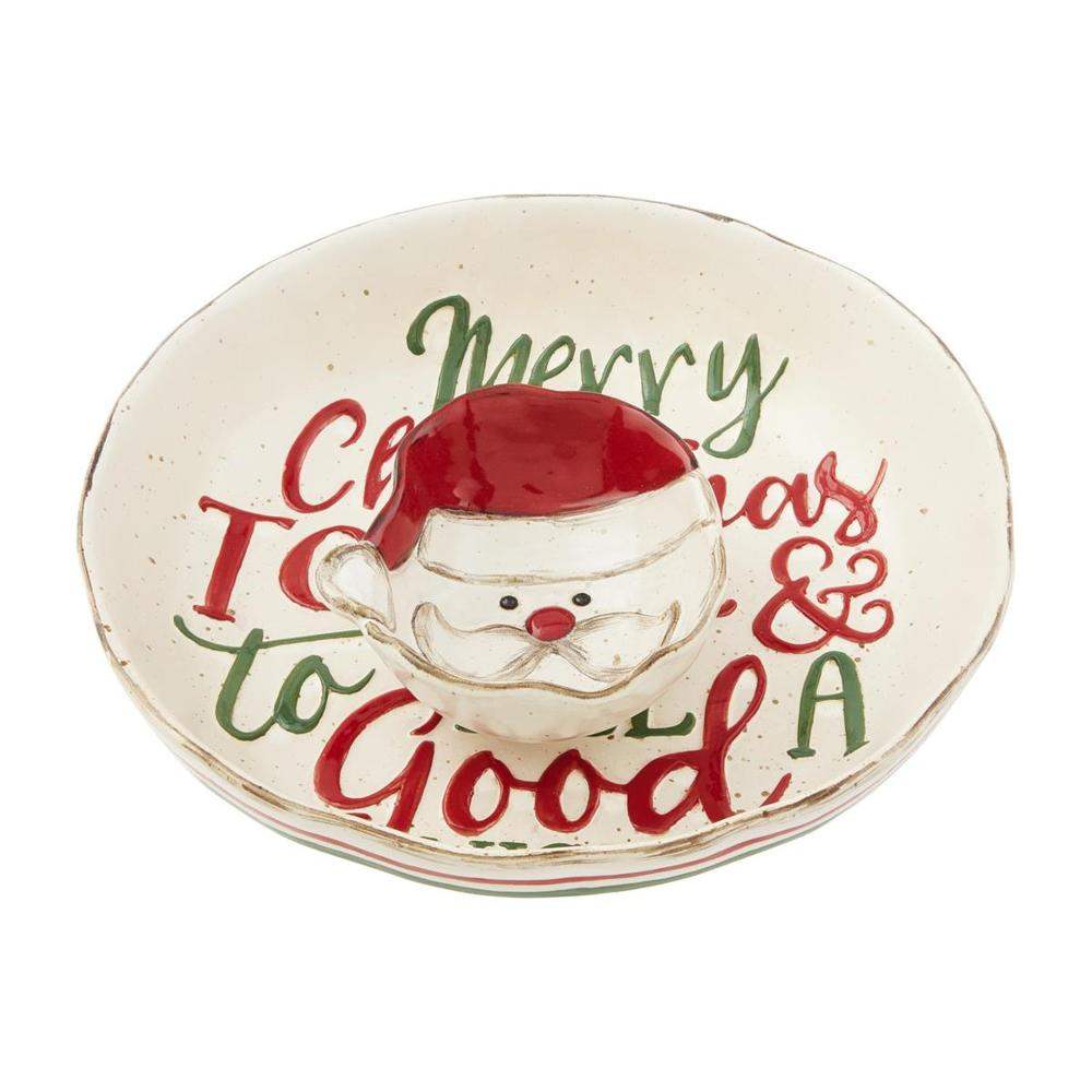 Mud Pie Farmhouse Christmas Chip and Dip Set