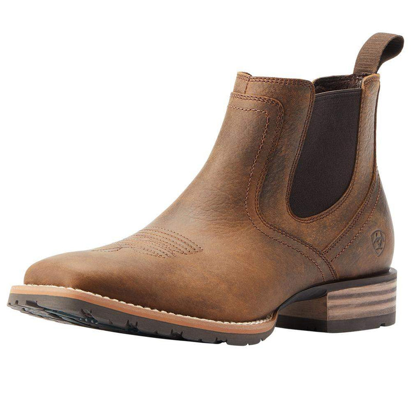 Ariat Men 's Hybrid Low Boy Stone Wide Square Toe 5in. Ankle Boot