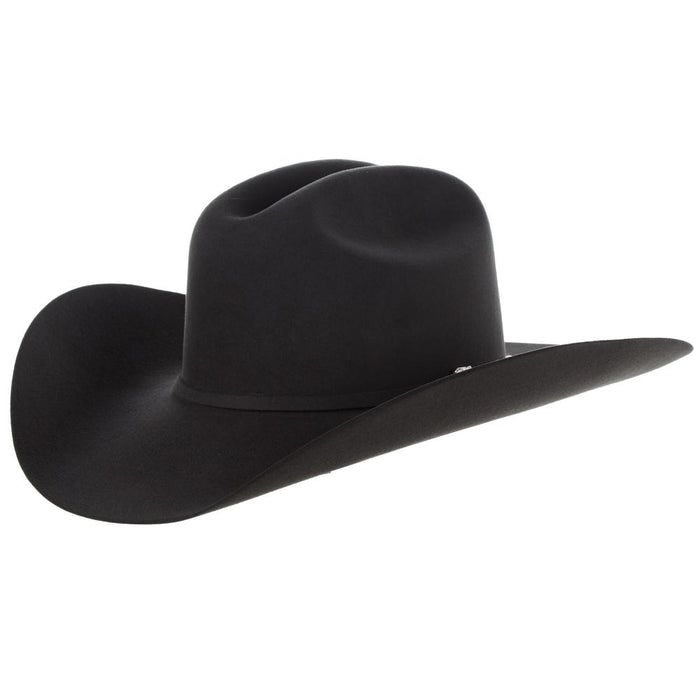 6X Logan Charcoal 4 1/4in Brim Pre-Creased Felt Cowboy Hat