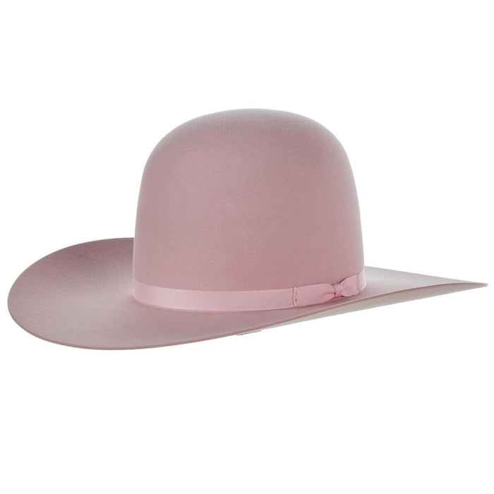 7X Powder Pink 4 Inch Brim Open Crown Felt Hat