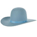7X Powder Blue 4 Inch Brim Open Crown Felt Hat