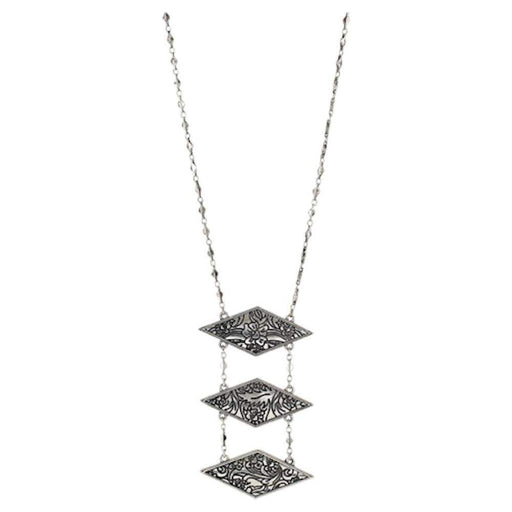 Women's Justin Triple Diamond Charm Necklace