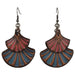 Women's Justin Fan Shaped Leather Earrings