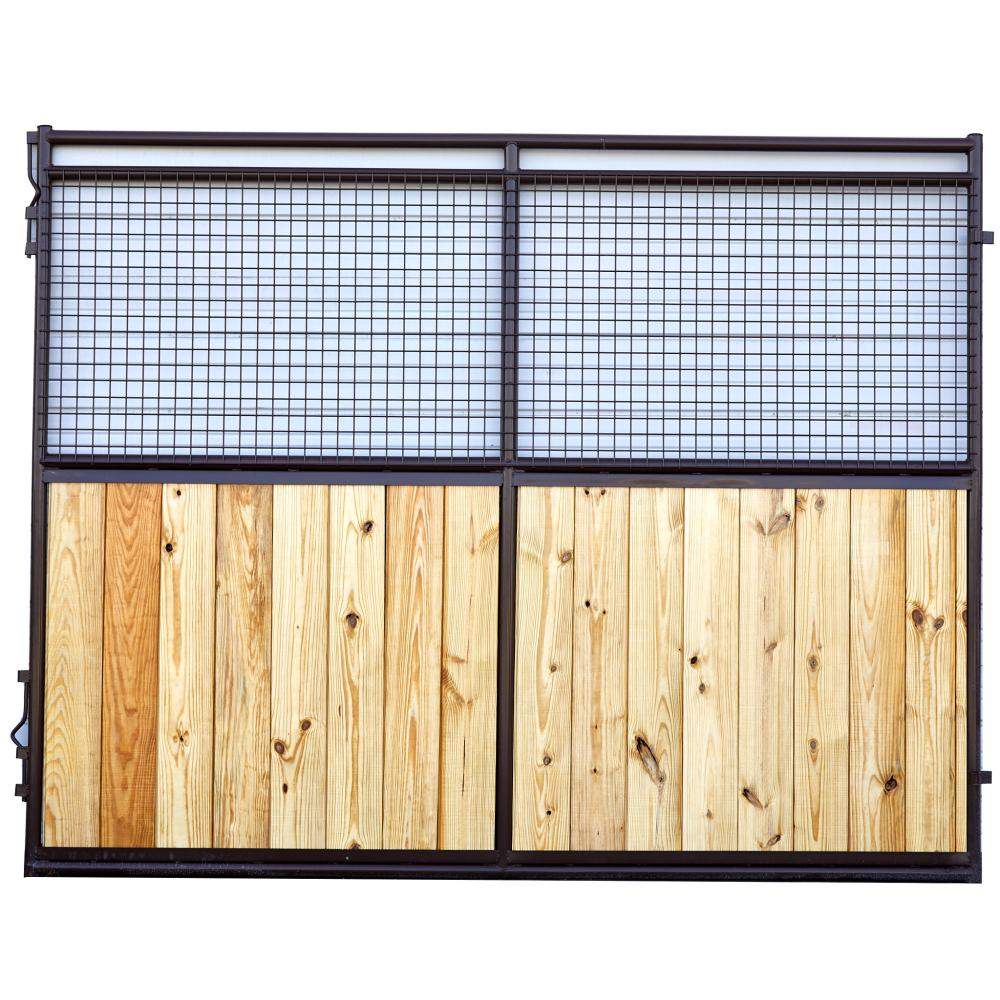 Quicksilver Horse Stall Panel 12' Estate Wood/Wire, image size:1000x1000