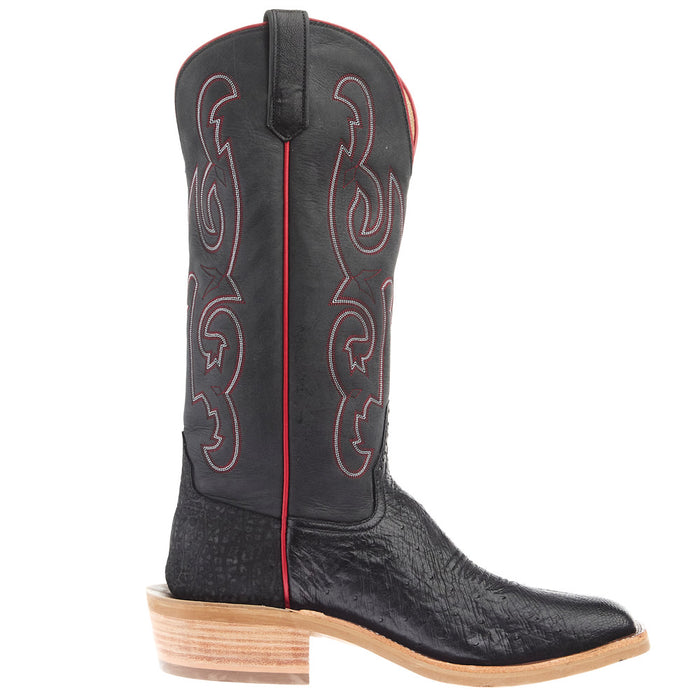 Rios Of Mercedes Men's Ride Ready Black Smooth Ostrich Vamp 15in Black Wyoming Top