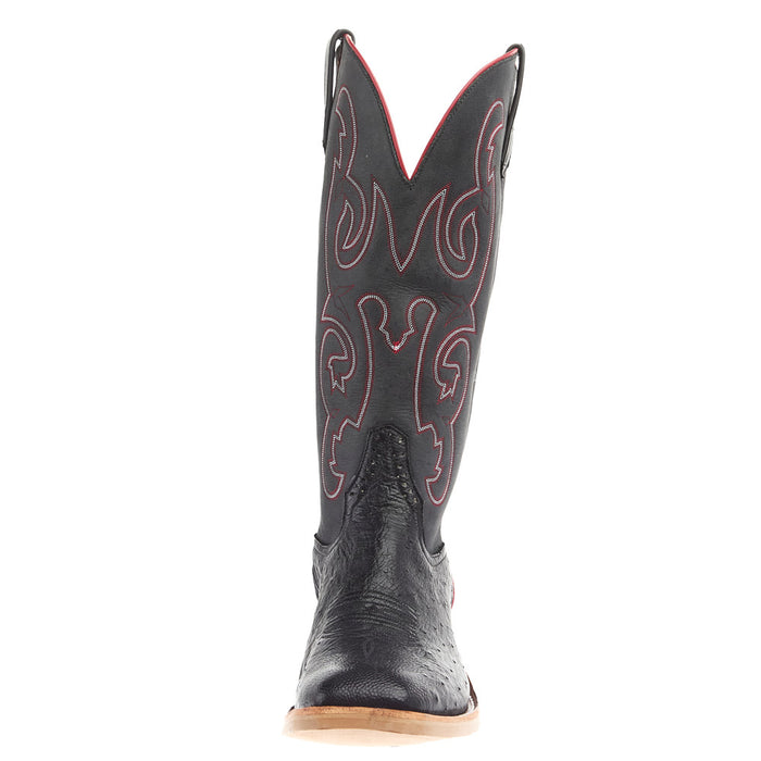 Rios Of Mercedes Men's Ride Ready Black Smooth Ostrich Vamp 15in Black