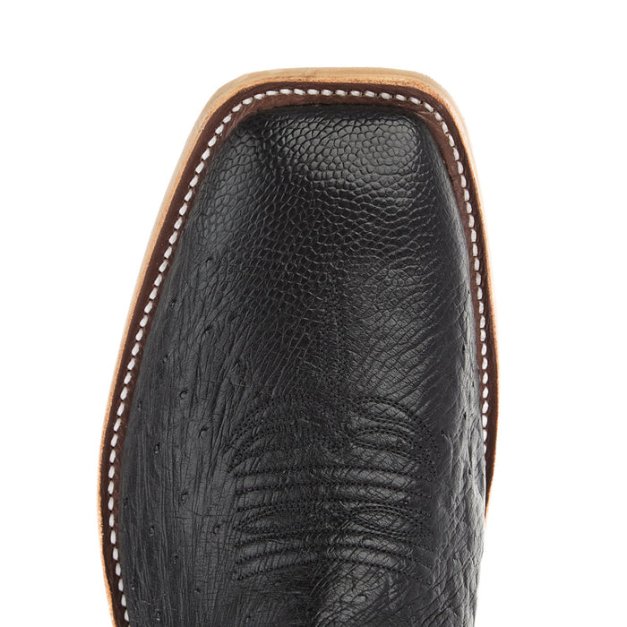 Rios Of Mercedes Men's Ride Ready Black Smooth Ostrich Vamp 15in Black Wyoming Top