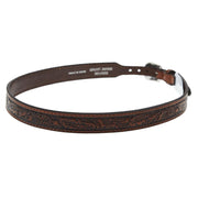 MF Brown 7/8" Floral Embossed Hat Band