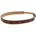 MF 3/4" Floral Tooled with Blue Underlay Hat Band