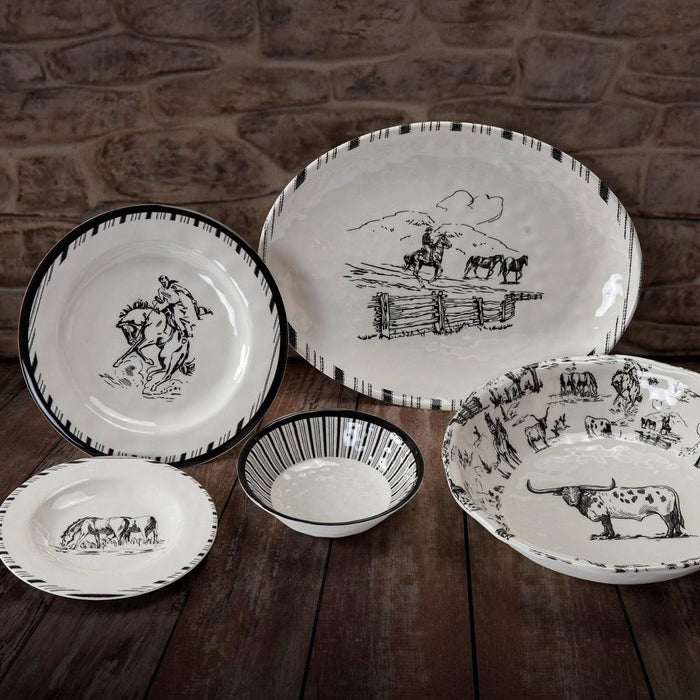 Ranch Life Melamine 14PC Dinnerware Set