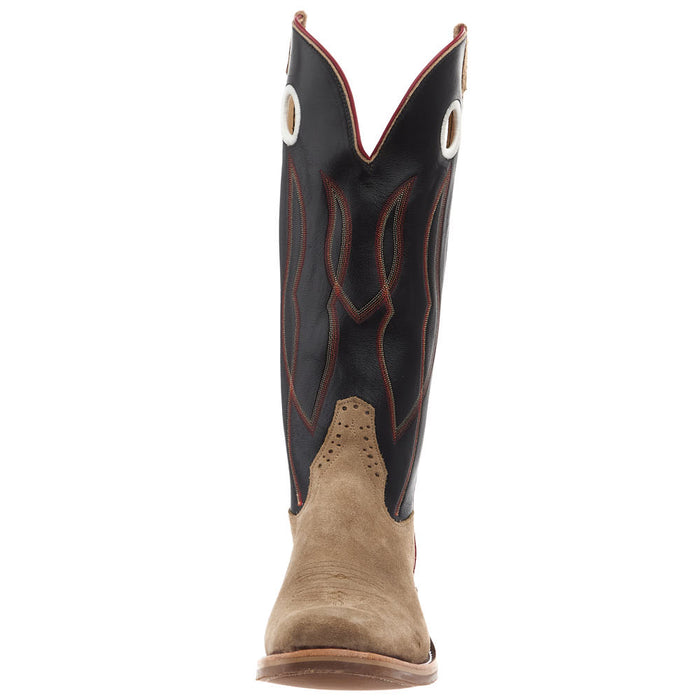 Rios Of Mercedes Men's Ride Ready Tan Crazy Horse Vamp 15in Black Horsebutt Top