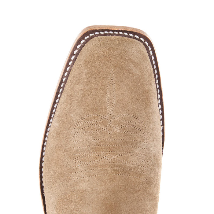 Rios Of Mercedes Women's Ride Ready Tan Crazy Horse Reverse Vamp 13in Ivory Chocolate Wildflower Top