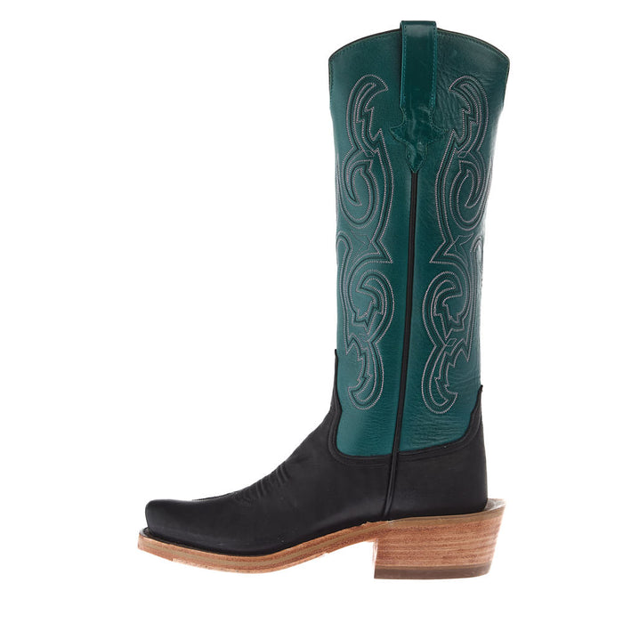 Rios Of Mercedes Women's Ride Ready Black Deertan Vamp 15in. Turquoise Ice Calf Boot