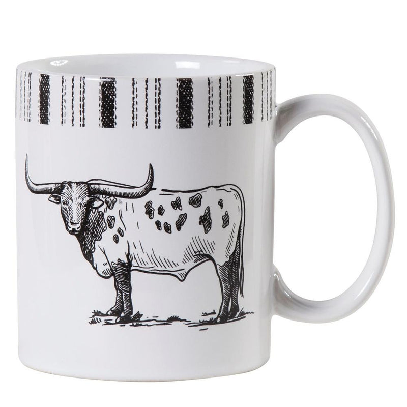 Paseo Road Ranch Life Longhorn Mug