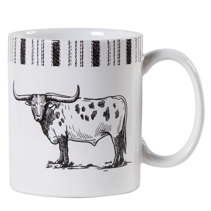 Paseo Road Ranch Life Longhorn Mug