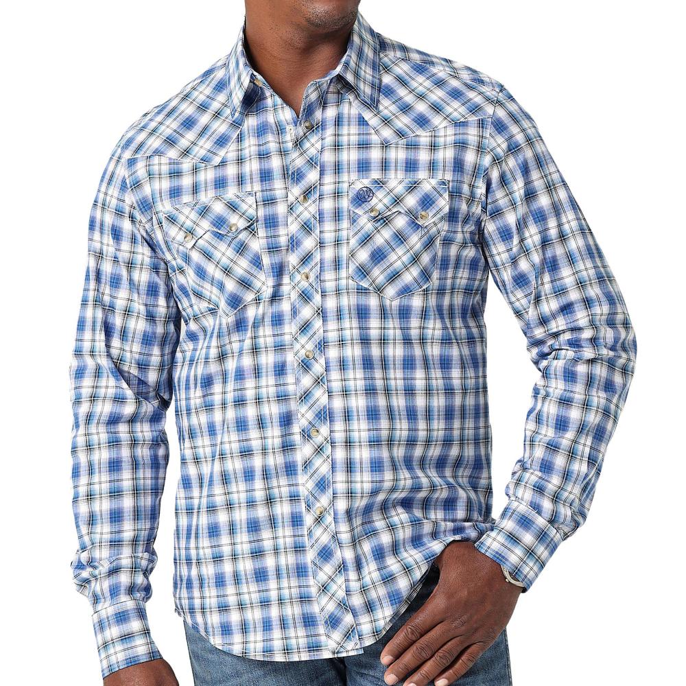 Wrangler Retro Men's Premium Western Snap Print Shirt - Size: S