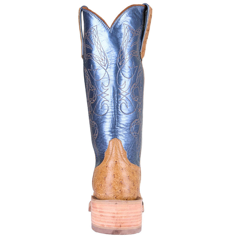 Rios Of Mercedes Women's Ride Ready Antique Full Quill Ostrich Vamp 13in Regal Blue Lustre Top Boot
