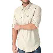 Men's White Performance Long Sleeve Shirt