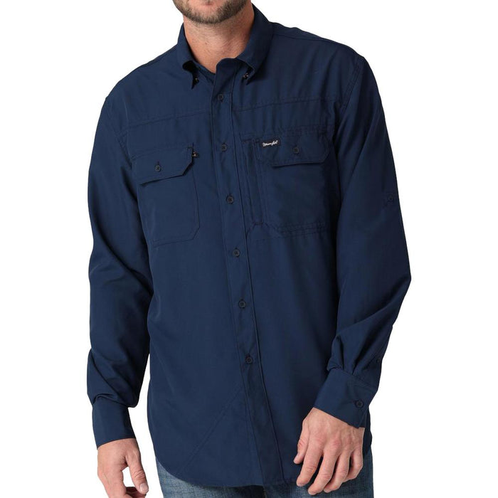 Men's Navy Performance Long Sleeve Shirt