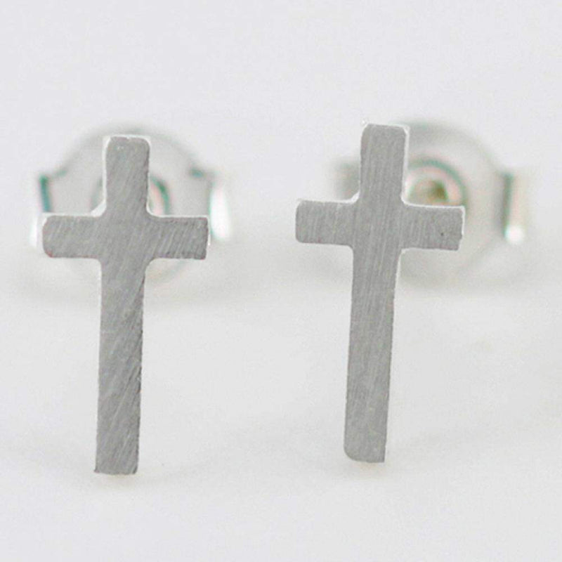 Cool And Interesting Silver Cross Earrings