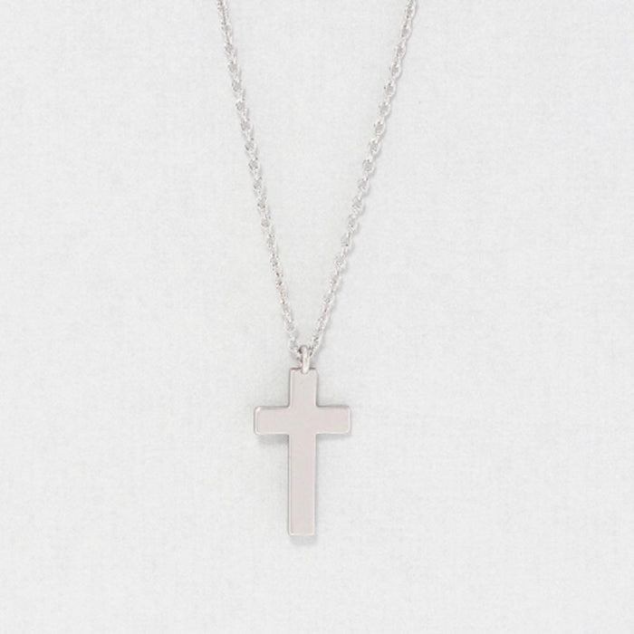 Silver Dainty Cross Charm Necklace