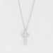 Silver Dainty Cross Charm Necklace